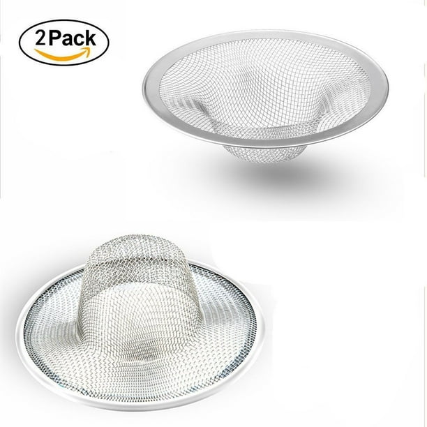 2 pcs Heavy Duty Stainless Steel Slop Basket Filter Trap, 2.75" Top / 1