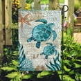 thumbnail image 3 of Sea Turtle Vintage Double Sided House Flag 28 x 40 inch Marine Theme Decorative Yard Flag for Outdoor, 3 of 5
