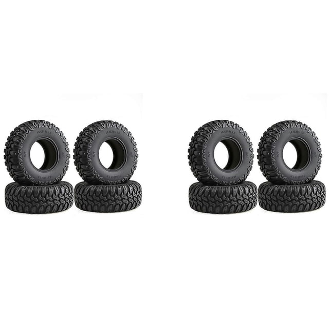 8PCS 105MM 1.9 Rubber Tires Wheel Tyres for 1/10 RC Crawler Car Traxxas TRX4 RC4WD D90 Axial SCX10 II III Redcat MST