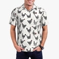 thumbnail image 3 of Balery Funny Chicken Printed Men’s Short Sleeve Polo Shirt, Midweight Men's Shirt,Golf Polo shirts -XX-Large, 3 of 9