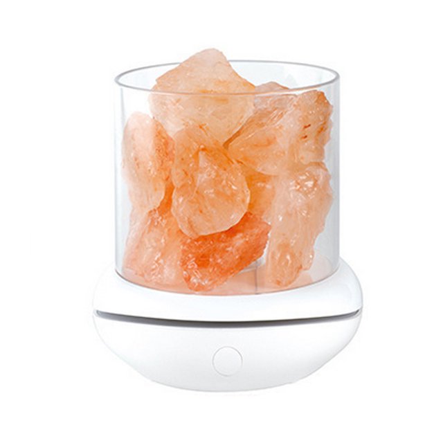 Salt Lamp Himalayan Salt Stone Night Light Aromatherapy Diffuser Dimmer Switch 7 Colors LED Rock Crystal Night Lamp Portable USB for Car Home Office Bedroom Desktop Decoration