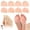 Skin color, variant on Silicone Toe Separators - 4 Pairs Bunion Corrector For Women And Men, Breathable And Soft Toe Spacers For Foot Pain Relief And Proper Alignment(White)