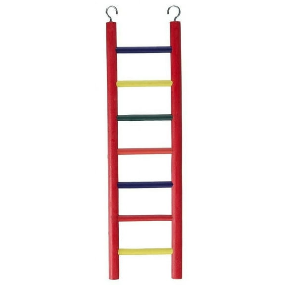 Prevue Carpenter Creations Hardwood Bird Ladder Assorted Colors [Bird, Ladders Wood] 7 Rung 15" Long