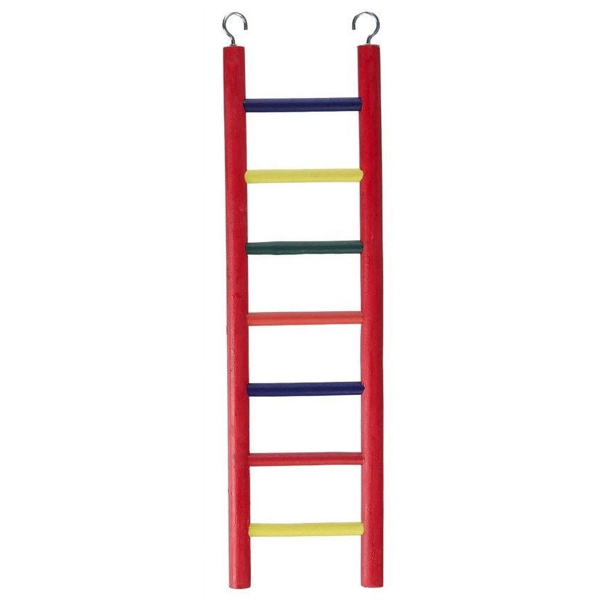 Prevue Carpenter Creations Hardwood Bird Ladder Assorted Colors [Bird, Ladders Wood] 7 Rung 15" Long