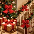 thumbnail image 5 of Ynsdnzl Velvet Christmas Bow 23CM, Red or Green, Full Three‑Dimensional Shape, Tree Topper, Wreath, Gift Box, Door, Party, Holiday Decor, 5 of 6