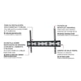 thumbnail image 4 of Peerlees Soporte Fijo para Pared TVF4275 con Cable Hdmi+Charola, 4 of 4