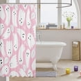 thumbnail image 3 of Pink Halloween Bath Curtain Cartoon Ghost Shower Curtain for Kids Kawaii Cute Bathroom Set Polyester Kids Bathroom Accessories, 3 of 6