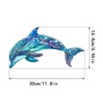 thumbnail image 3 of Ke1Clo Metal Wall Art Decor, 3D Dolphin Sculpture, Handcrafted Iron Wall Hanging, Modern Artwork for Living Room Bedroom, Colorful Door Wall Decor Gift, 3 of 7