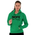 thumbnail image 4 of Nope Not Today Tomorrow Sarcastic Unisex Plus Fleece Graphic Hoodie Brisco Brands 5X, 4 of 5