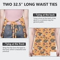 thumbnail image 6 of Cute Hedgehog Mushroom Apron-Garden Aprons for Women with Pockets-Cotton Linen Waterproof Kitchen Cooking Gardening Aprons Adjustable for Kitchen,Cooking,BBQ and Salon 33x27 Inch, 6 of 7