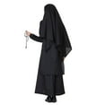 thumbnail image 5 of Nun Costume for Women Halloween Religious Gothic Dress with Cross Accessory Long Hooded Black Habit Fancy Dress, 5 of 7