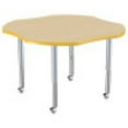 thumbnail image 4 of ECR4Kids 48in Clover Premium Thermo-Fused Adjustable Activity Table Maple/Yellow/Silver - Super Leg, 4 of 8