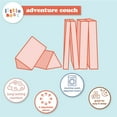 thumbnail image 5 of Little Nest Toddler Sofa, Adventure Explorer Kids Couch, Blush Pink, 5 of 11