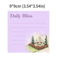 thumbnail image 3 of Notepads with Cozy Garden Note Cards (3.54×3.54 Inches),100-Pack with105 Various Emoticon Stickers,Adorable Elegant Vintage Sticky Notes for Office&Planning,Cute Notepads for Letters&Plans, 3 of 12