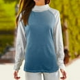 thumbnail image 2 of Vedolay Women T Shirts Autumn Button Down Sweatshirts for Women Fall Blue,2XL, 2 of 5