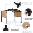 thumbnail image 4 of ABCCANOPY 10'x12' Arched Pergola Patio Gazebo with Retractable Sun Shade,Beige, 4 of 6