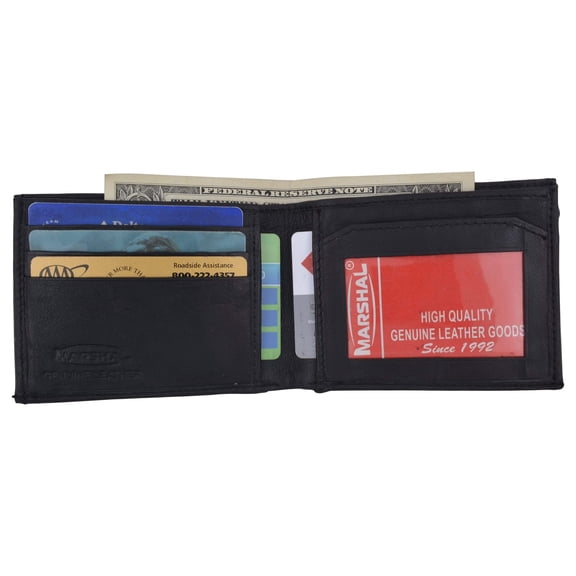 Lamb Leather Bifold ID Card Holder Bulk Bill Wallet 1144