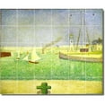 thumbnail image 1 of Ceramic Tile Mural-Georges Seurat Waterfront Painting 195. 25.5" w x 21.25" h using (30) 4.25 x 4.25 ceramic tiles, 1 of 3