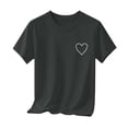 thumbnail image 4 of Mooqilaa Girls T Shirts, Fashion Crew Neck Printed Short Sleeve Kids Summer Tops Dark Gray Size 7-8T, 4 of 4