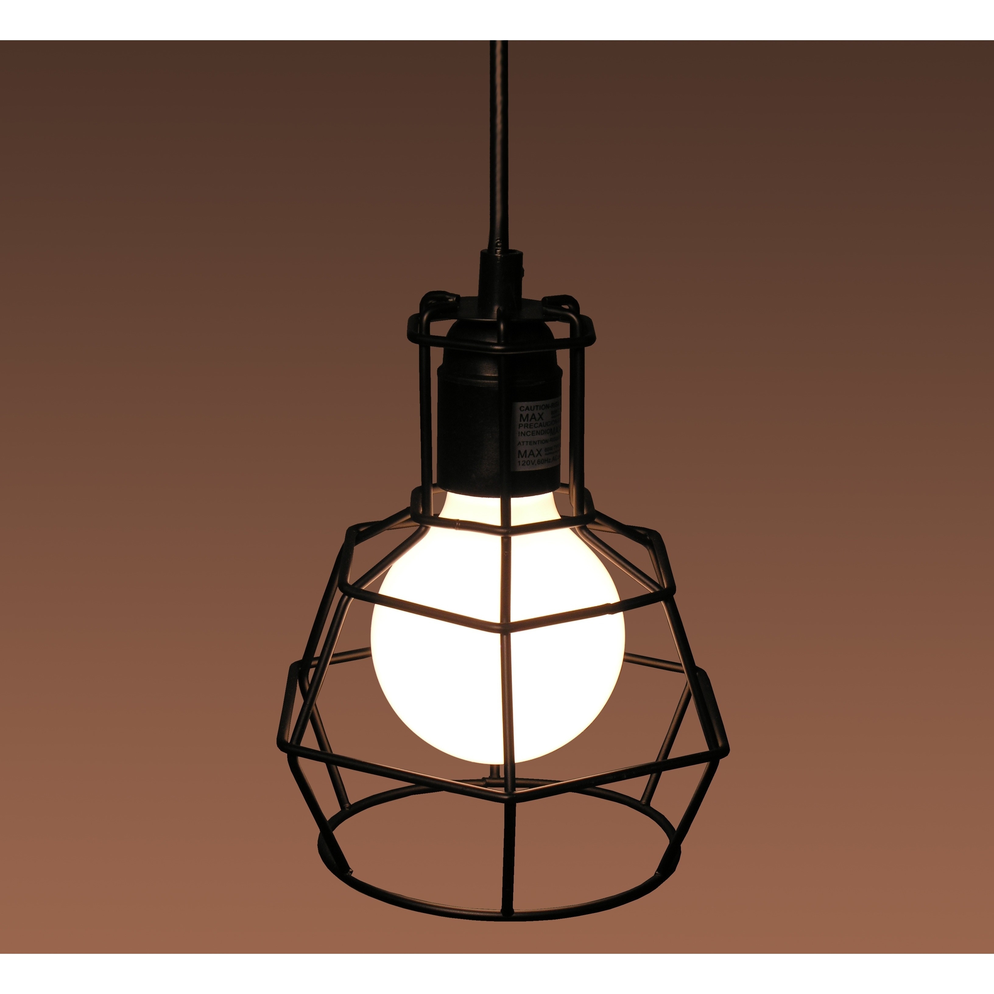 Lourdes Adjustable Height 1-light Edison Pendant with Bulb