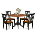 thumbnail image 4 of East West Furniture 5  PC  Dining  room  set  with  a  Dining  Table  and  4  Dining  Chairs  in  Black  and  Cherry, 4 of 4