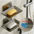 thumbnail image 2 of Wall Mounted Soap Dish Holder with Drain and Sponge - Drilling Needed Box O1Y6, 2 of 5
