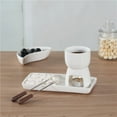 thumbnail image 3 of Charming Fondue Set with Forks, Ceramic Butter Warmer Set, Premium Ceramic Construction for Enhanced Cooking Capabilities, 3 of 5