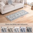 thumbnail image 2 of Boho Vintage Round Rug ft- Faux Wool Dreely Washable Area Rug Small Distressed Throw Rugs Floor Carpet for Door Mat Entryway Bedrooms Laundry (Round - ; Diameter Border ), 2 of 7