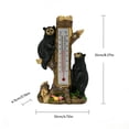 thumbnail image 3 of Black Bear Resin Wall Thermometer, Outdoor & Indoor Hanging Decorative Thermometer, Garden Patio Decor, 3 of 9