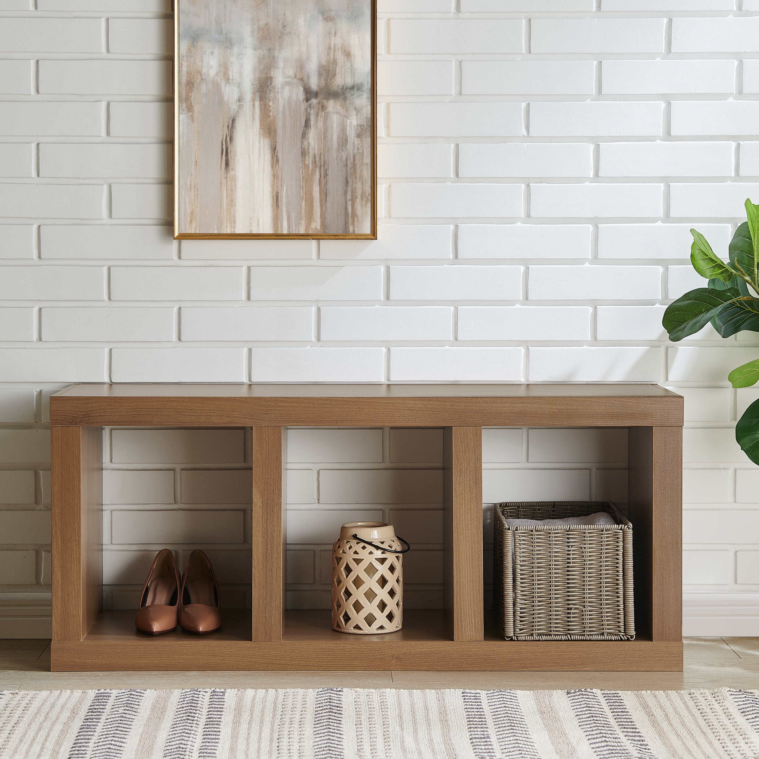 Arlo Belle 3-Cube Storage Organizer, 42" Shelf for Home Office, Bedroom, Living Room & Entryway