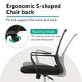 thumbnail image 5 of YRLLENSDAN Set of 2 Mesh Office Chair with Wheels Rolling Desk Chair with Arms Mesh Computer Chair for Adults Conference Room Chair Study Chair Adjustable Height,White, 5 of 7