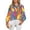 Yellow, variant on Women's Tie Dye T Shirt Long Sleeve Lapel Button Down Cardigan Blouse Sky Blue XL