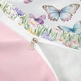 thumbnail image 4 of Erosebridal Chic Butterfly Twin Bedding for Girls, Colorful Flower Duvet Cover Set, Pink Reversible, 2pcs 1 Duvet Cover and 1 Pillowcase, No Comforter, 4 of 6