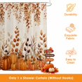thumbnail image 3 of Burnt Orange Pumpkins Thanksgiving Shower Curtains for Bathroom, Fall Eucalyptus Leaves Rustic Waterproof Fabric Shower Curtain, Decorative Bathroom Curtain for Bathtub, 36"x72", No Hooks Included, 3 of 9