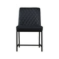 thumbnail image 6 of Meridian Furniture Bryce Quilted Black Vegan Leather Dining Chair (Set of 2), 6 of 9