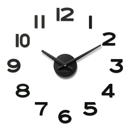 Westclox 20" Quartz Analog Modern Floating Numbers Wall Clock, Easy to Mount