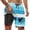 B-Sky Blue, variant on ibiyuan Men Swim Trunks with Compression Boxer Liner Quick Dry Bathing Suit 2 In 1 Bathing Shorts Zipper Pockets Soft Cute Print Beach Swimwear,G-Red