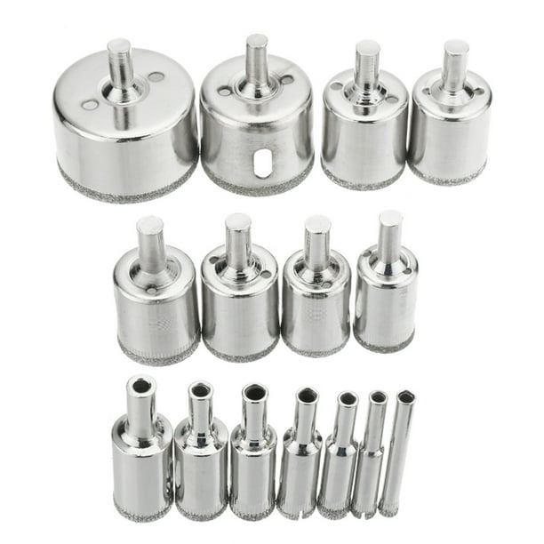 15Pcs Diamond Hole Saw Drill Bit Set Glass Ceramic Tile Saw Cutting Tool 6 50mm