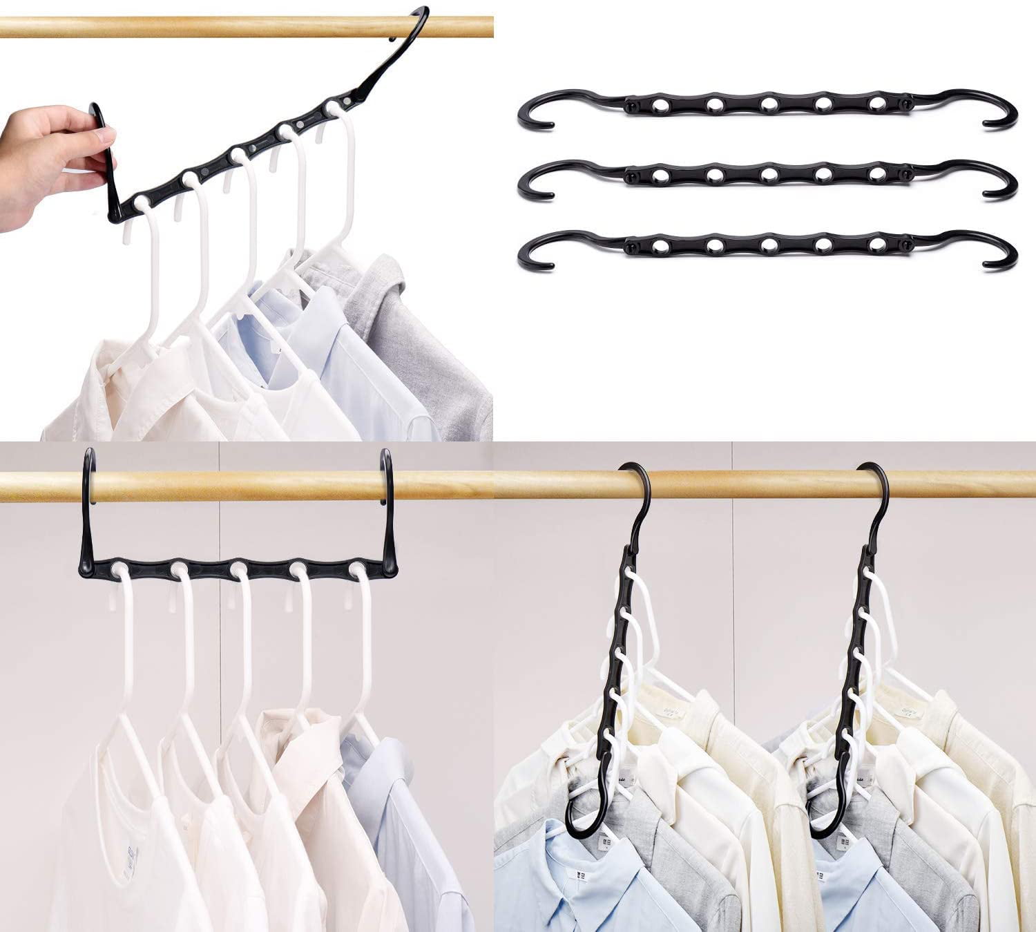 Magic Hangers As Seen on Tv Save Closet Space Clothes Organizer Purse Set of 10 Lifetime Warranty 