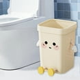 thumbnail image 6 of AuroraX Cute Office Trash Can 3L Creative Beige Household Wastebasket Plastic Art Deco Garbage Bin for Bathroom Bedroom Office, 6 of 6