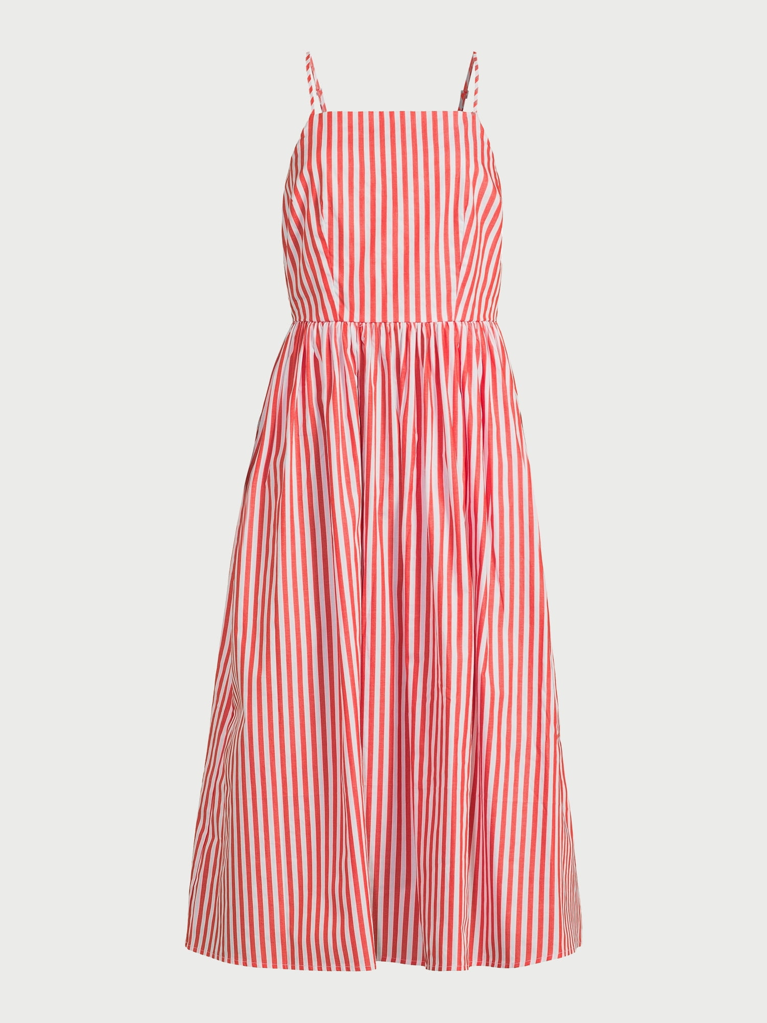 Free Assembly Women's Sleeveless Square Neck Midi Dress