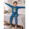 thumbnail image 2 of Beezizac Boys Capybara Skateboard Pajamas Long Sleeve Ribbed Knit Sleepwear Cozy PJ Set for Kids Size 8, 2 of 7