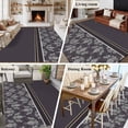 thumbnail image 5 of Boho Purple Flower Area Rugs 6'x9', Washable Small Throw Rugs for Kitchen Dining room, Abstract Bohemia Pesley Floral Indoor Outdoor Rug Non-Slip Low Pile Carpet Runner Reversible Floor Mats, 5 of 8
