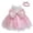 Pink, variant on Baby Girls Lace Bowknot Princess Wedding Formal Tutu Dress Headband Set Clothes Cozy Sundress, White, 0-3 Months