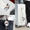 thumbnail image 6 of Whale 2pcs PU Leather Round Bag Tags Suitcase Handbag Tags with Privacy Cover and Name ID Tag for Travel Luggage, Handbags, Backpacks, School Bags, 6 of 6