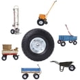 thumbnail image 2 of 10" Flat Free Tires, 4.10/3.50-4 Air Less Tires Wheels with 5/8" Bearings, Solid Rubber Tyre Wheels for Hand Truck, Trolley, Garden Wagon Cart, Wheelbarrow, Lawn Mower (2 Pack), 2 of 8