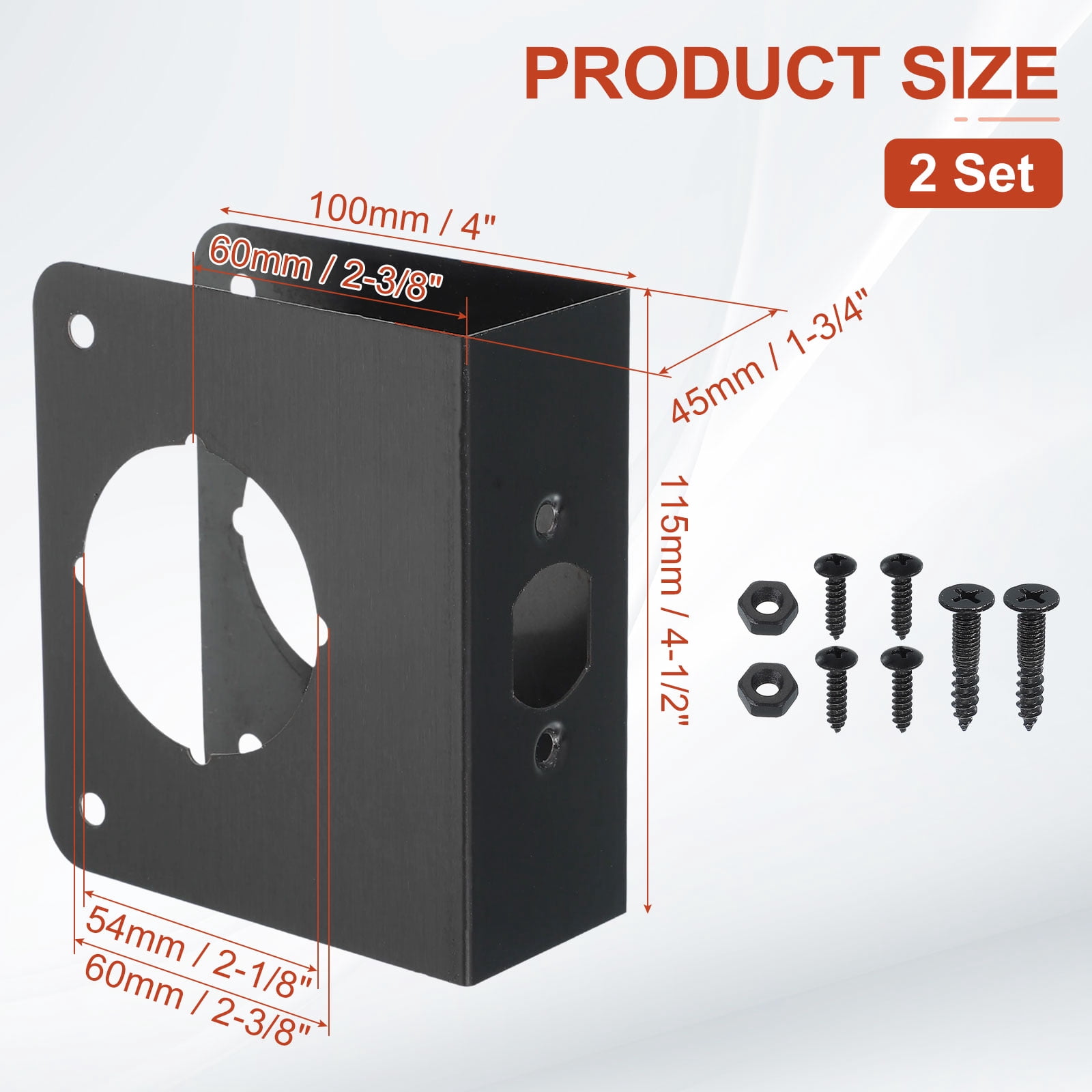 U 10539 Stainless Steel Lock And Door Reinforcement Plate For 13/4 In. Thick Doo U 10539 Stainless Steel Lock And Door Reinforcement Plate For 13/4 In. Thick Doo