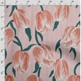 thumbnail image 3 of Soimoi Floral Print,Cotton Poplin, Sewing Fabric Sold by The Yard 42 Inch Wide,Sewing Craft Quilting/Quilt Making Fabric, Peach, 3 of 5