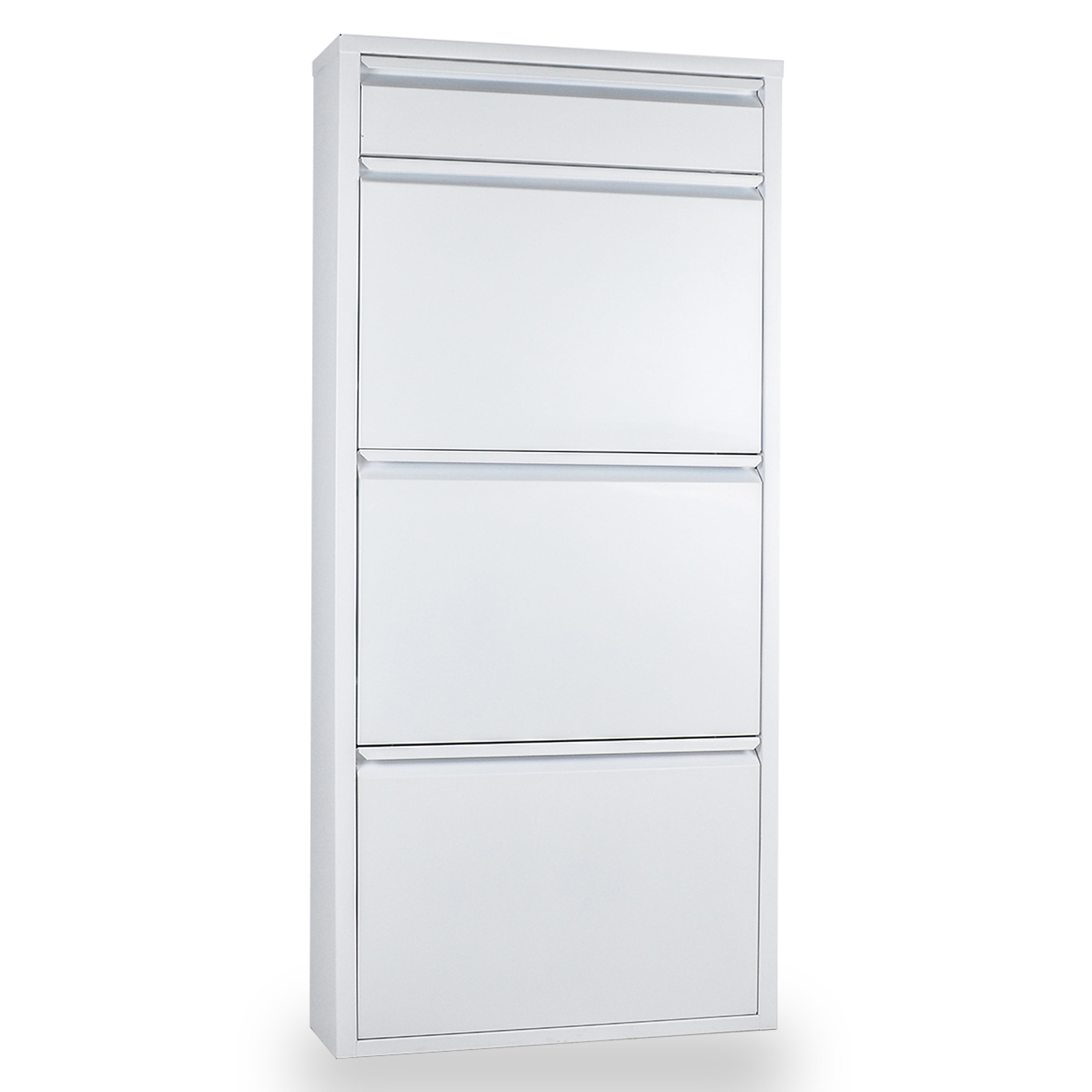 SLIMLINE Metal Shoe 3+1 Drawer, 45x20x6 ", Wall Mountable
