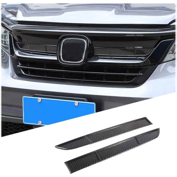 TINKI Car Front Grille Decorative Strip for Honda Pilot 2016-2022/ Ridgeline 2017-2023/ Passport 2019-2023, ABS Material Front Center Grill Grille Cover Trim Molding Accessories